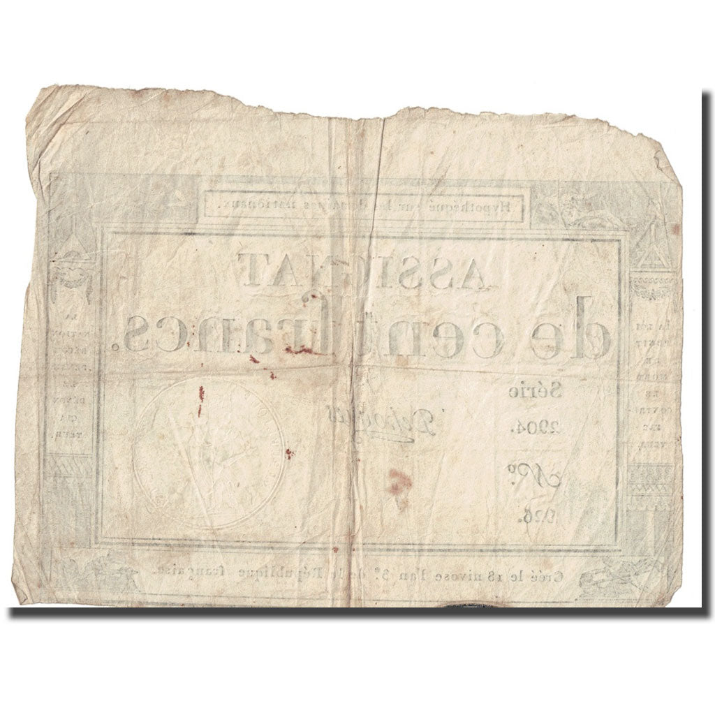 France, 100 Francs, 1795, Dehogues, 1795-01-07, TTB, KM:A78