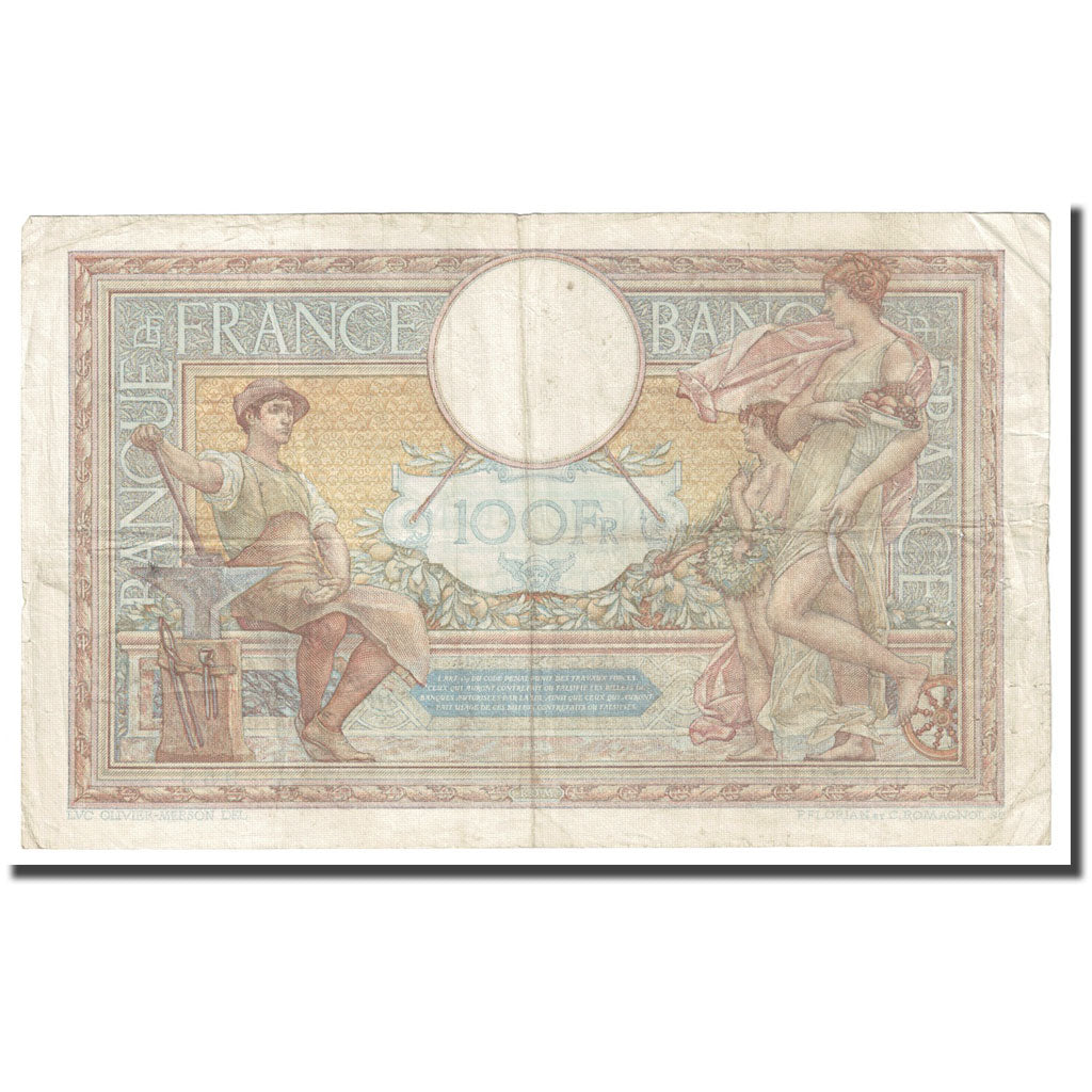 Francia, 100 Francs, Luc Olivier Merson, 1937, 1937-12-09, MB+, Fayette:25.05