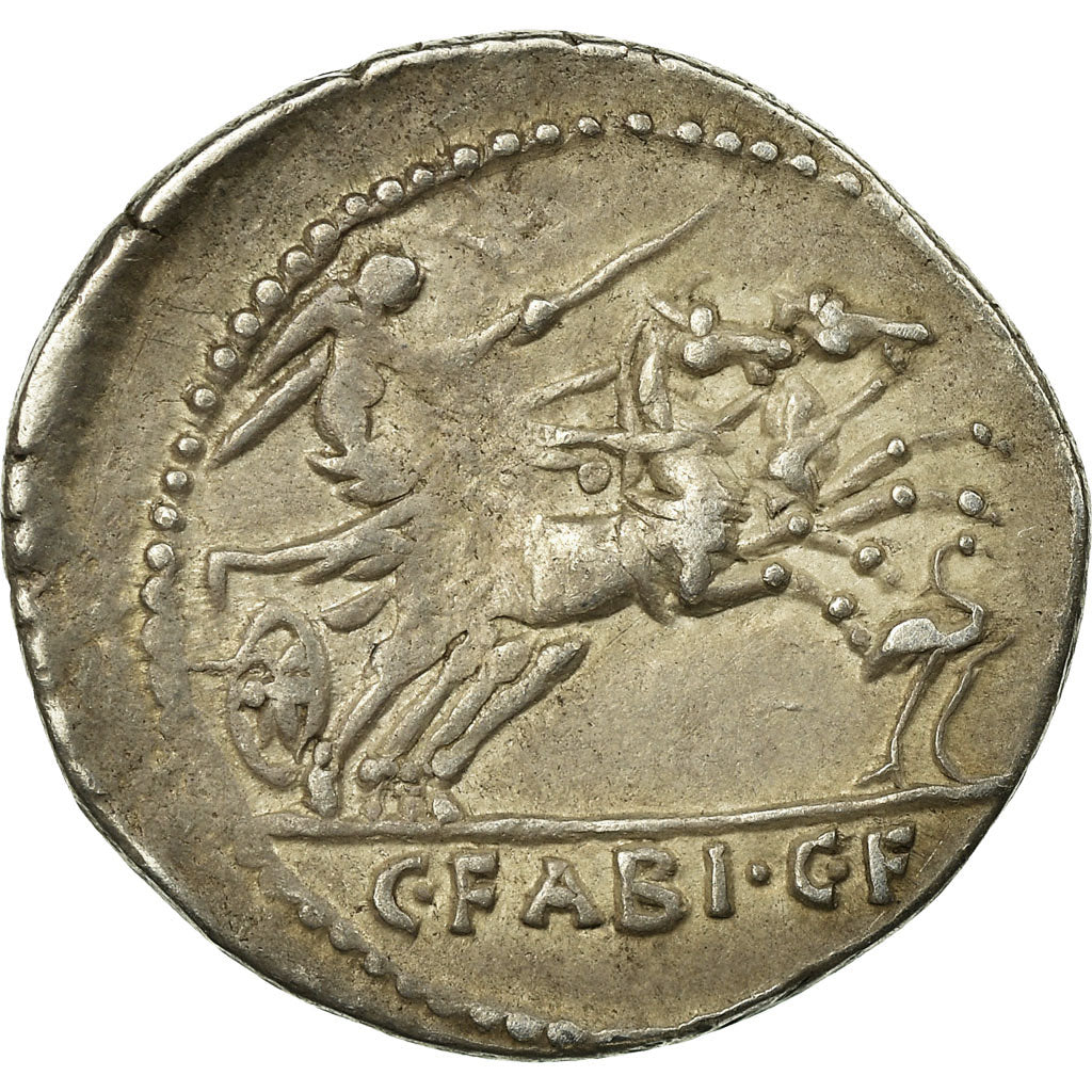 Moneta, Fabia, Denarius, Rome, AU(50-53), Srebro, Babelon:14