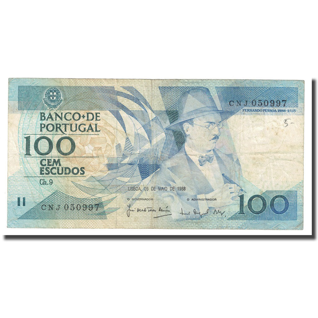 Billete, 100 Escudos, 1988, Portugal, 1988-05-26, KM:179e, MBC+