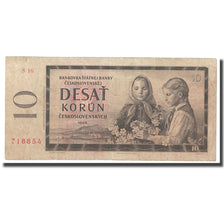 Biljet, Tsjecho-Slowakije, 10 Korun, 1960, KM:88b, TB+