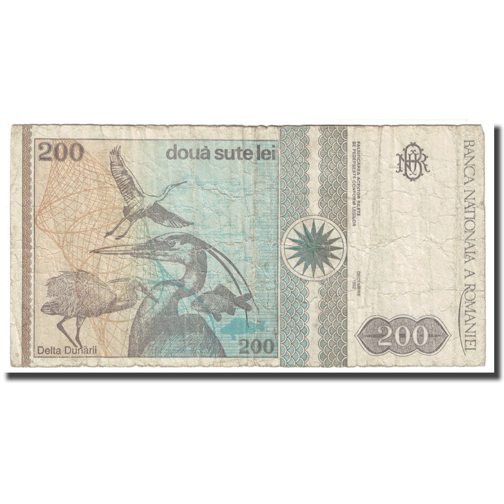Banconote, Romania, 200 Lei, 1992, 1992-12, KM:100a, MB