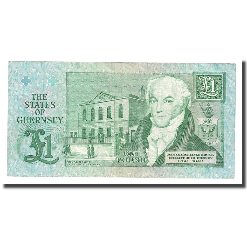 Nota, Guernesey, 1 Pound, KM:48b, AU(50-53)