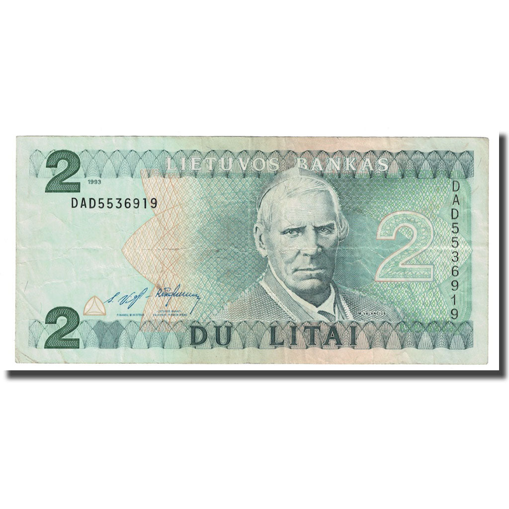 Banconote, Lituania, 2 Litai, 1993, KM:54a, BB