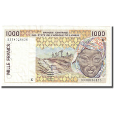 Geldschein, West African States, 1000 Francs, 1991-2003, KM:111Ac, VZ
