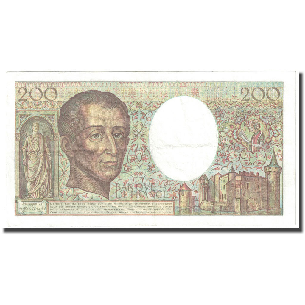 Frankreich, 200 Francs, Montesquieu, 1989, VZ, Fayette:70.9, KM:155c