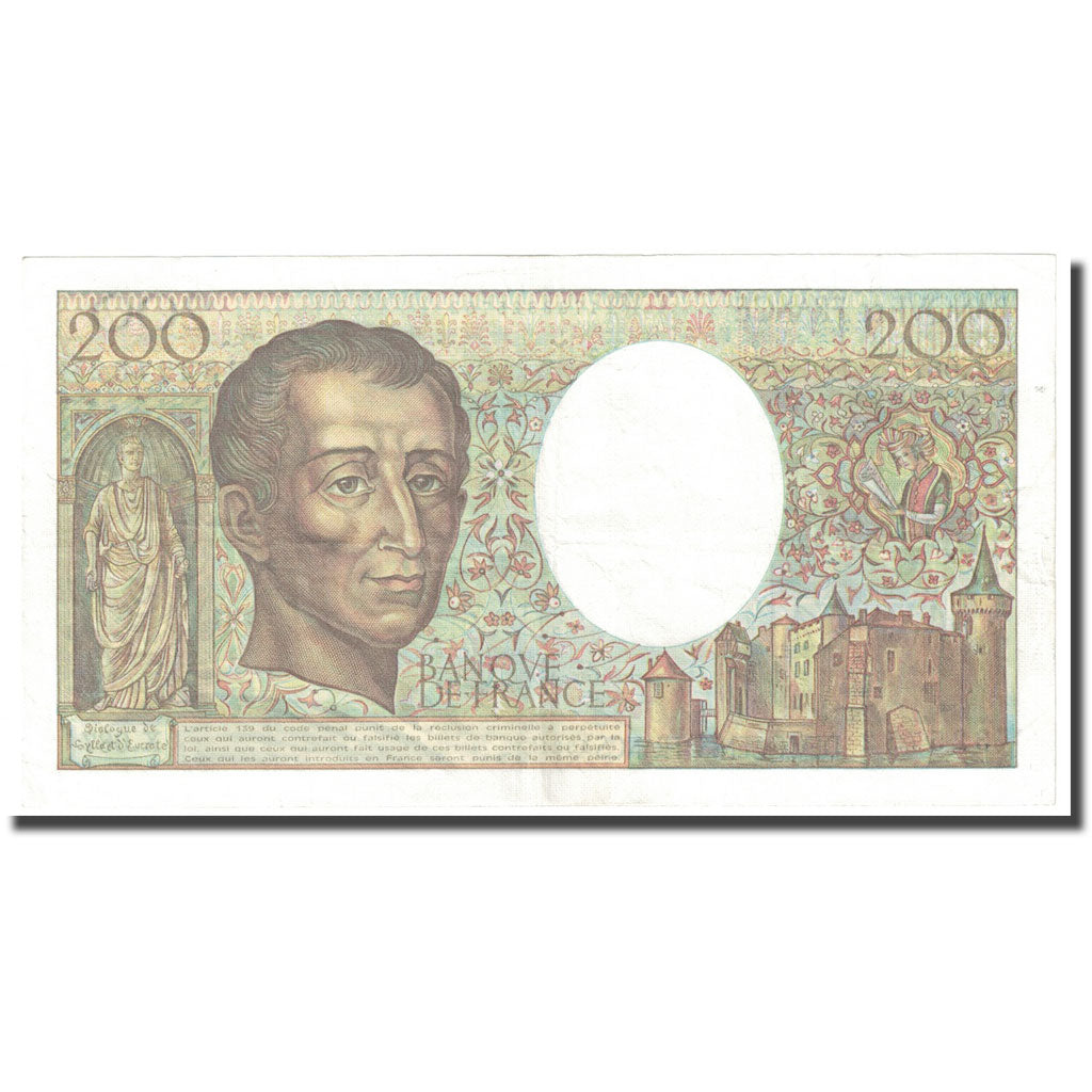 Francia, 200 Francs, Montesquieu, 1991, SPL-, Fayette:70.11, KM:155d