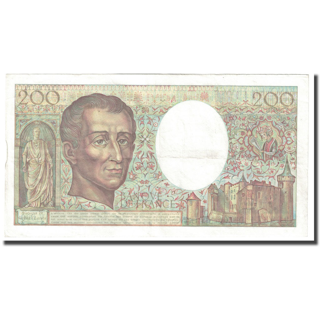 Francia, 200 Francs, Montesquieu, 1991, MBC+, Fayette:70.11, KM:155d