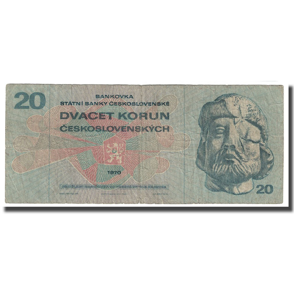 Banknote, Czechoslovakia, 20 Korun, 1970, KM:92, VF(30-35)