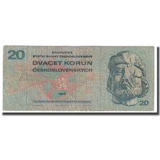 Banknote, Czechoslovakia, 20 Korun, 1970, KM:92, VF(30-35)