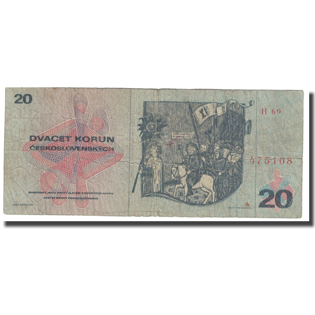 Banknote, Czechoslovakia, 20 Korun, 1970, KM:92, VF(30-35)