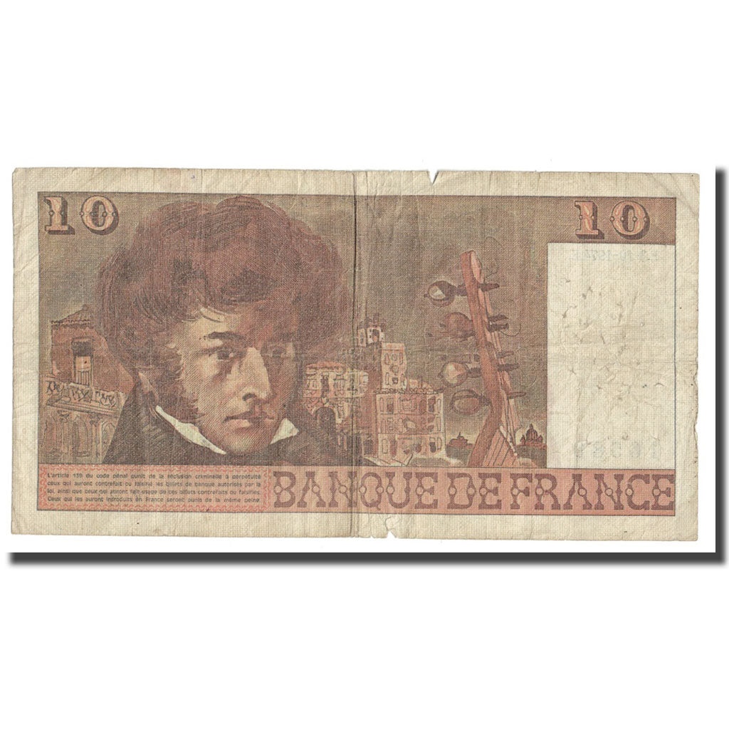 Frankrijk, 10 Francs, Berlioz, 1974, 1974-10-03, B+, Fayette:63.7a, KM:150a