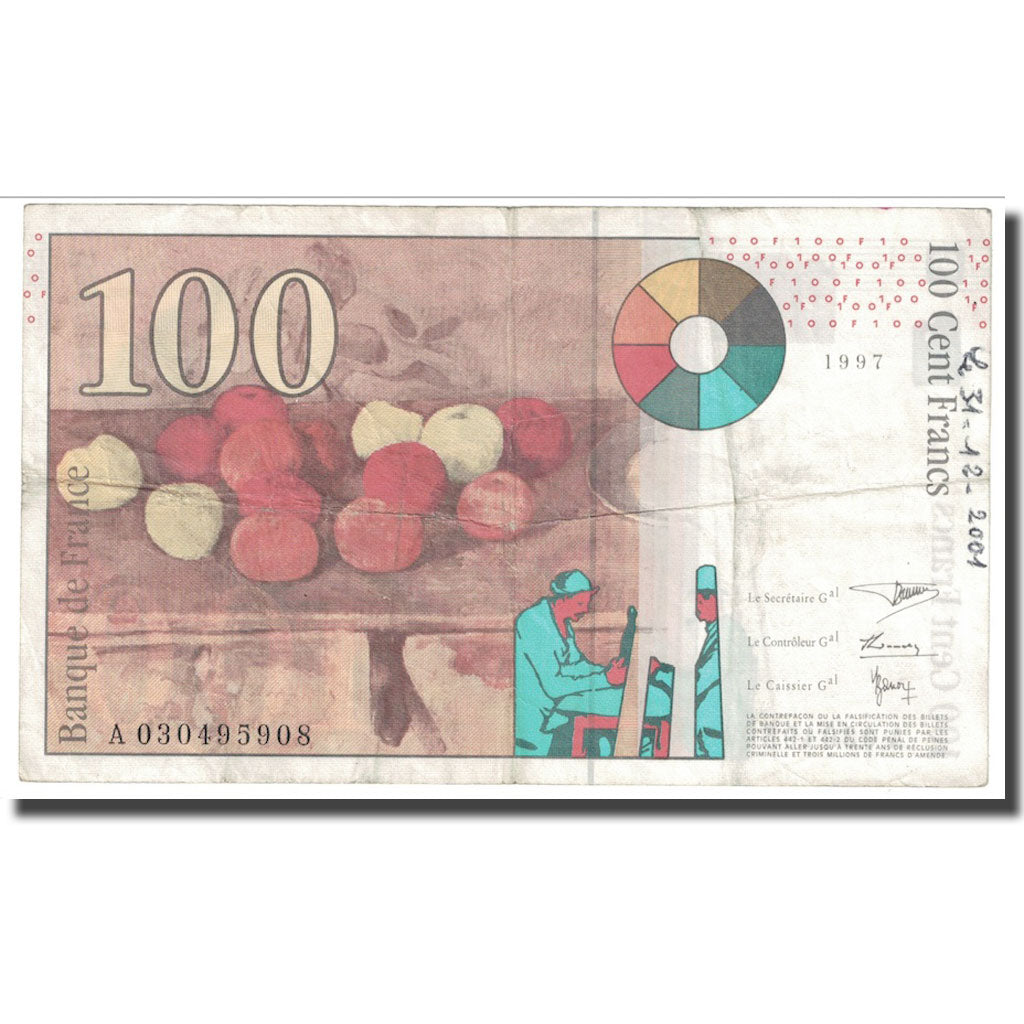 Francia, 100 Francs, Cézanne, 1997, BB+, Fayette:74.1, KM:158a