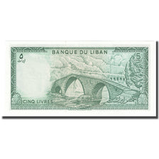 Billet, Lebanon, 5 Livres, 1964-1986, KM:62c, NEUF