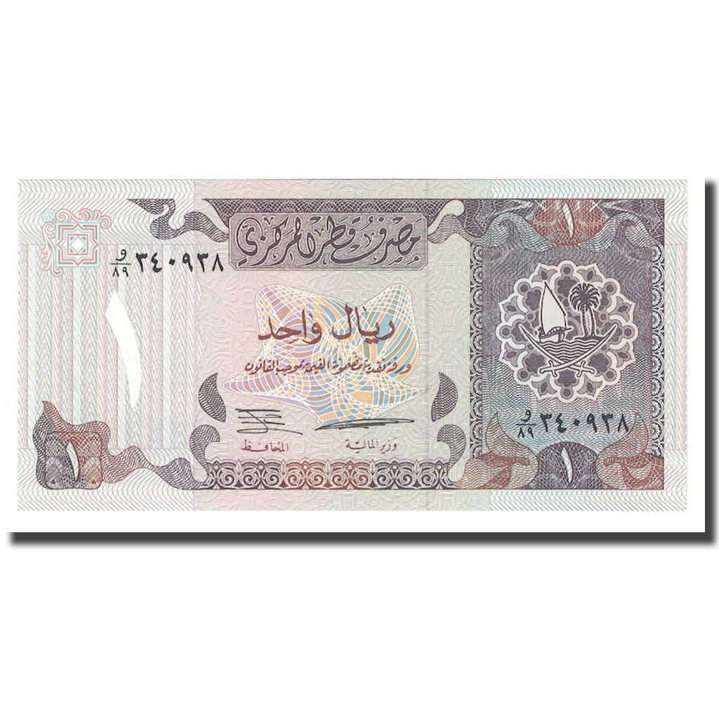 Banknote, Qatar, 1 Riyal, Undated (1985), KM:13a, UNC(65-70)