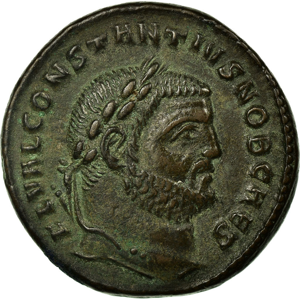 Coin, Constantius I, Follis, Kyzikos, AU(55-58), Copper, Cohen:58
