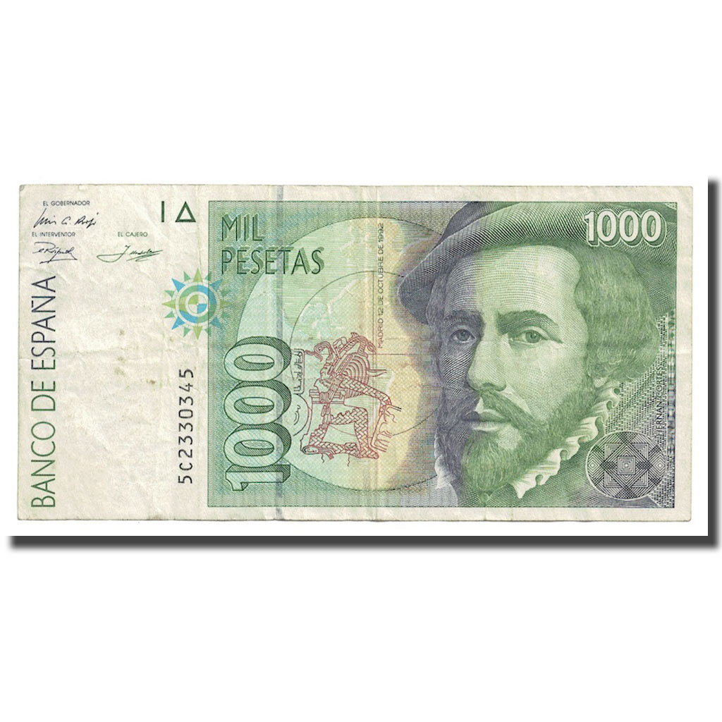 Billet, Espagne, 1000 Pesetas, 1992, 1992-10-12, KM:163, TB+