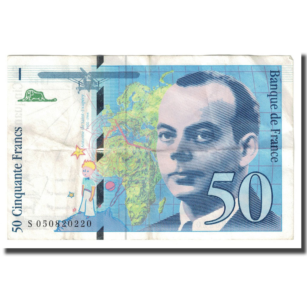 Francia, 50 Francs, St Exupéry, 1999, MBC+, Fayette:73.5, KM:157Aa