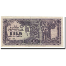 Biljet, Nederlands Indië, 10 Gulden, Undated (1942), KM:125c, TTB+