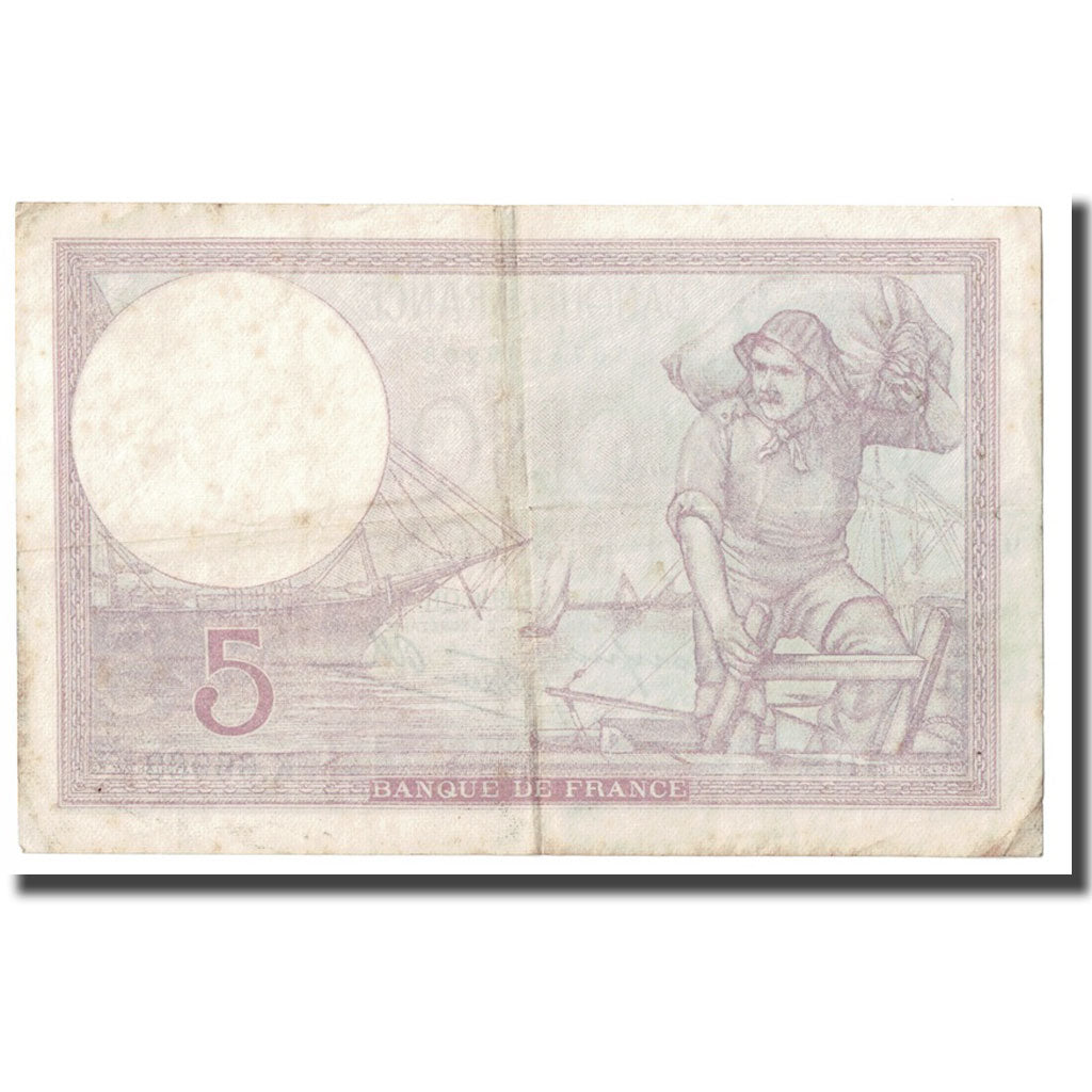 Francia, 5 Francs, Violet, 1940, 1940-12-05, BC+, Fayette:4.16, KM:83