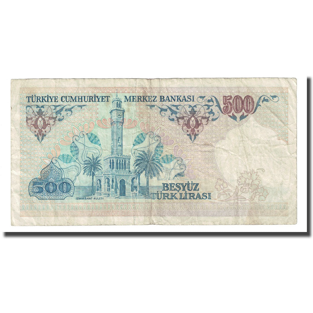 Billete, 500 Lira, L.1970, Turquía, KM:195, BC