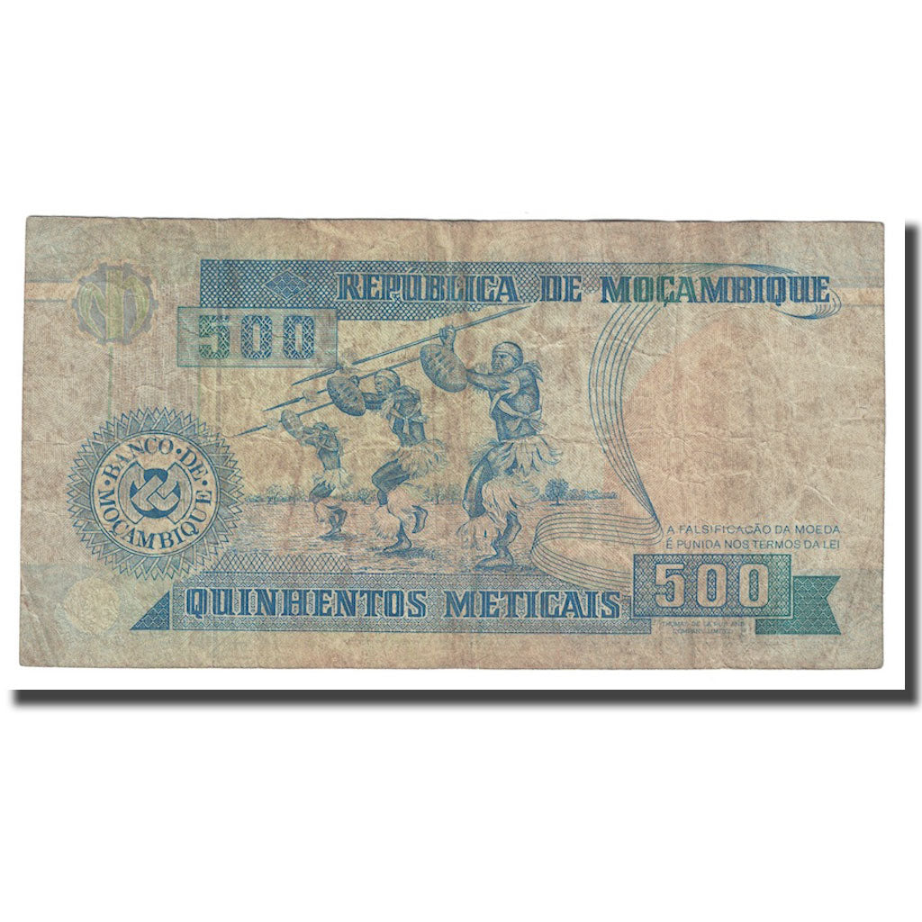 Banknote, Mozambique, 500 Meticais, 1991, 1991-06-16, KM:134, VF(30-35)