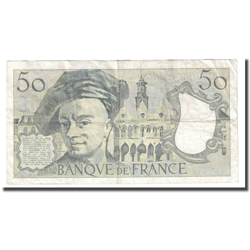 Francia, 50 Francs, Quentin de La Tour, 1986, BB+, Fayette:67.12, KM:152b