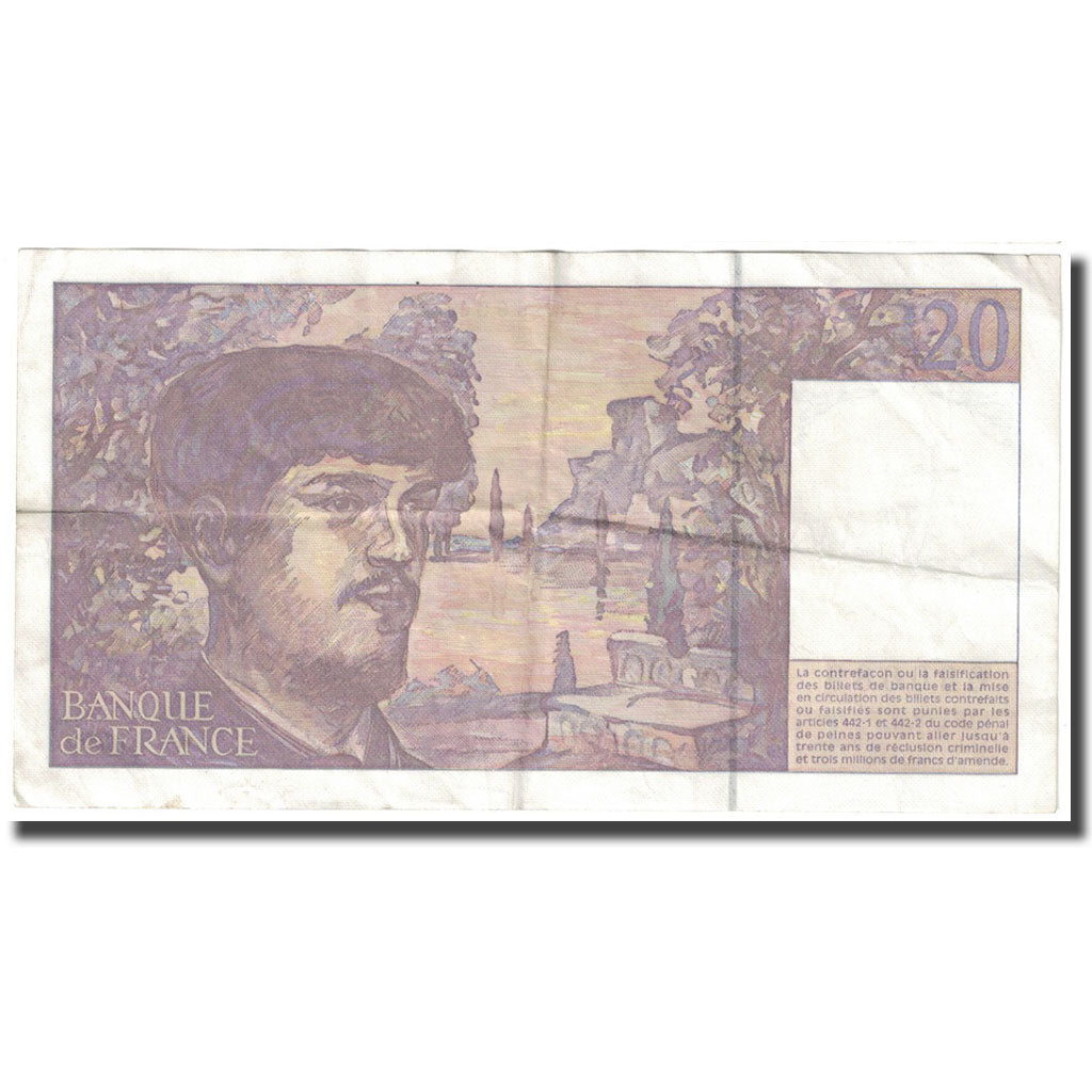 France, 20 Francs, Debussy, 1997, TTB, Fayette:66TER.02A52, KM:151i