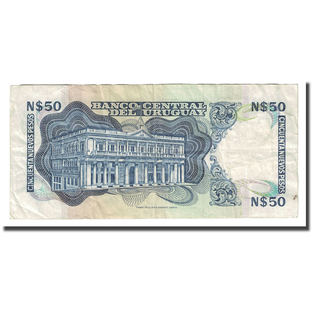 Billet, Uruguay, 50 Nuevos Pesos, Undated (1978-87), KM:61d, TTB