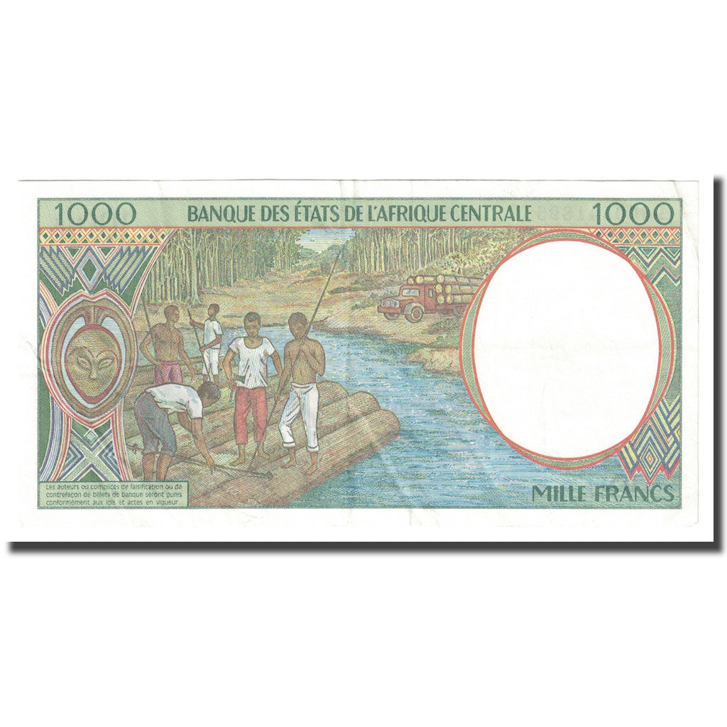 Billet, États de l'Afrique centrale, 1000 Francs, 1993-2000, KM:402Lb, SPL+