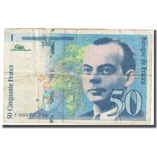 Francja, 50 Francs, St Exupéry, 1993, VF(30-35), Fayette:72.2, KM:157b