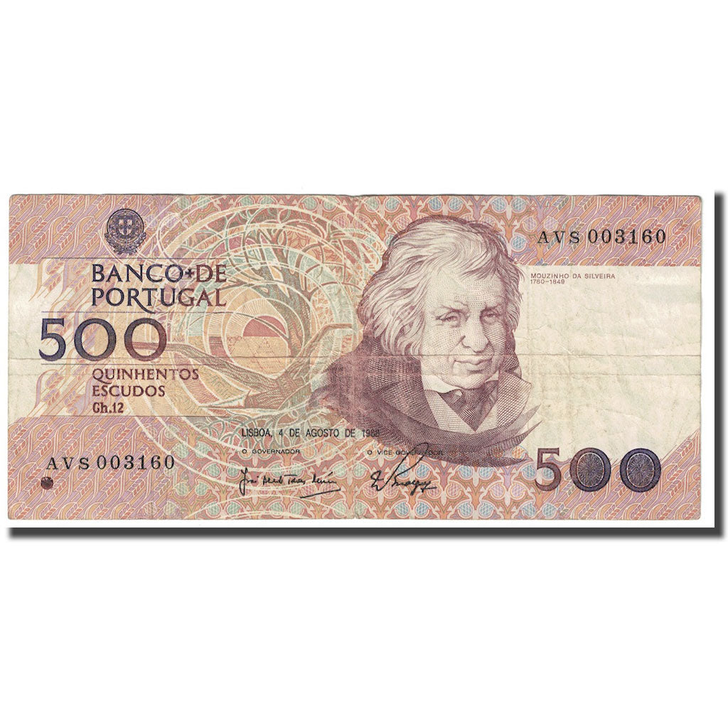 Banknot, Portugal, 500 Escudos, 1988, 1988-08-04, KM:180b, EF(40-45)