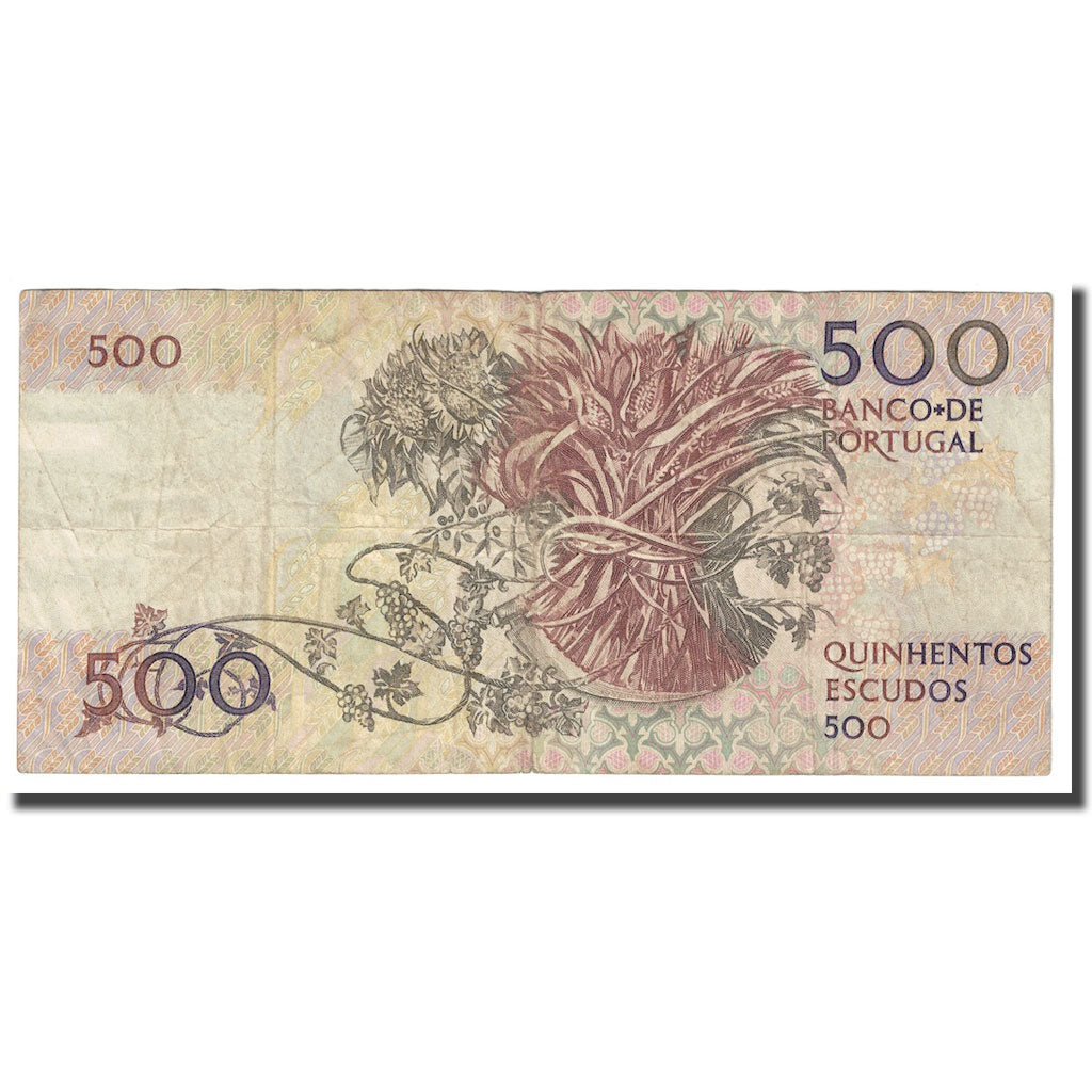 Banknot, Portugal, 500 Escudos, 1988, 1988-08-04, KM:180b, EF(40-45)