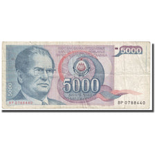 Banknote, Yugoslavia, 5000 Dinara, 1985, 1985-05-01, KM:93a, EF(40-45)