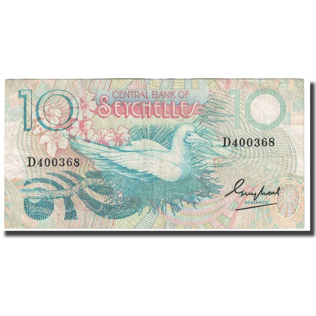 Nota, Seicheles, 10 Rupees, Undated (1983), KM:28a, EF(40-45)