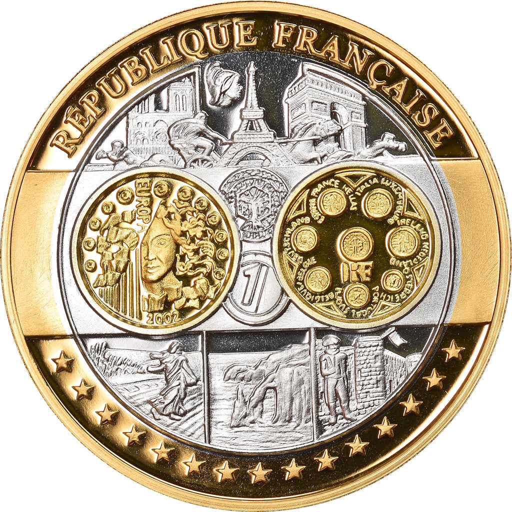 Francia, medalla, Europe, République Française, Politics, Society, War, FDC