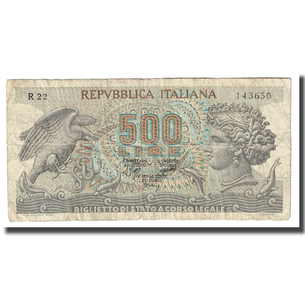 Banknote, Italy, 500 Lire, 1970, 1970-02-23, KM:93a, VF(30-35)