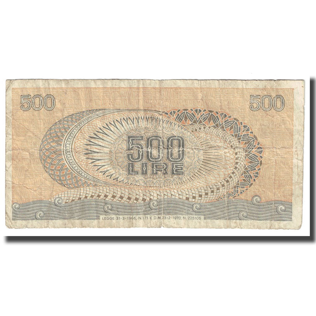 Banknote, Italy, 500 Lire, 1970, 1970-02-23, KM:93a, VF(30-35)