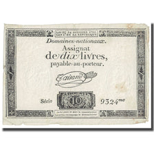 Francia, 10 Livres, 1792, Taisaud, 1792-10-24, BC+, KM:A66b