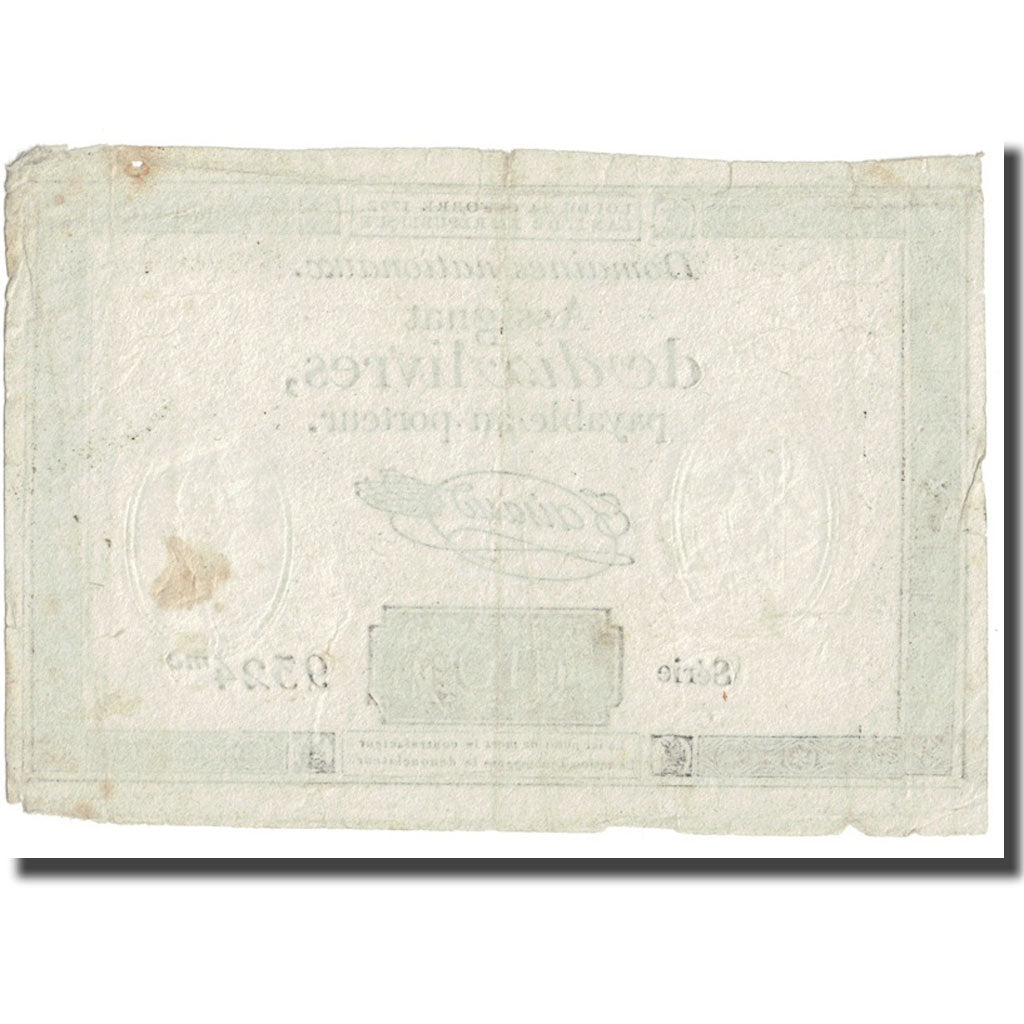 Francia, 10 Livres, 1792, Taisaud, 1792-10-24, BC+, KM:A66b