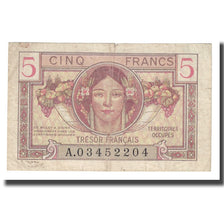 France, 5 Francs, 1947 French Treasury, 1947, TB+, Fayette:VF29.1, KM:M6a