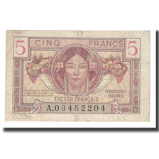 Frankreich, 5 Francs, 1947 French Treasury, 1947, S+, Fayette:VF29.1, KM:M6a