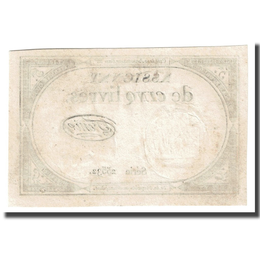 Frankrijk, 5 Livres, 1793, Fenix, 10 brumaire de l'an 2 - (31 octobre 1793)