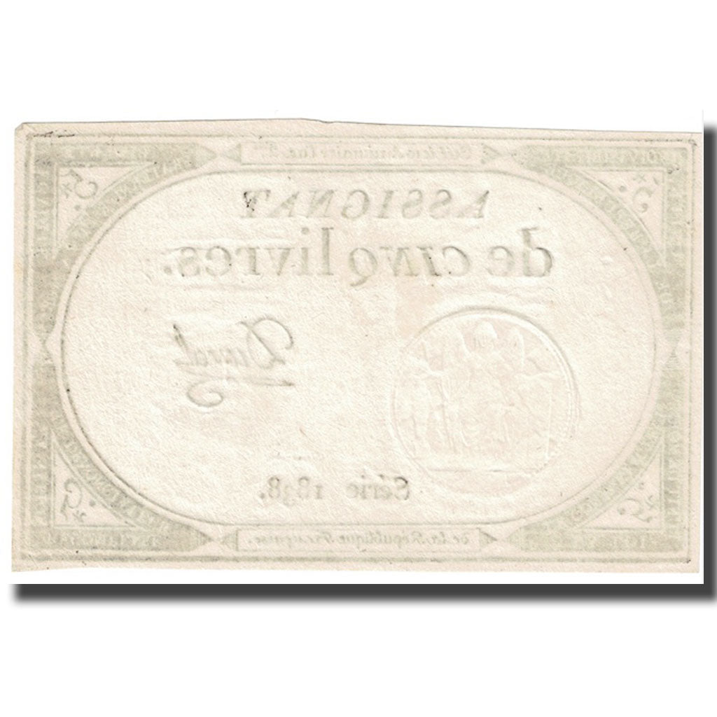 Frankreich, 5 Livres, 1793, Duval, 1793-10-31, UNZ-, KM:A76, Lafaurie:171