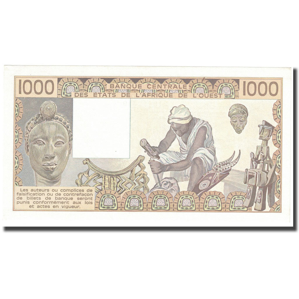 Geldschein, West African States, 1000 Francs, 1984, KM:207Bd, UNZ-