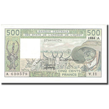 Billet, West African States, 500 Francs, 1984, KM:706Kg, SPL