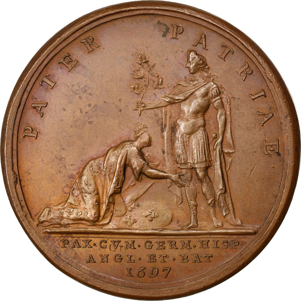 FRANCE, Politics, Society, War, Louis XIV, Medal, AU(55-58), Copper, 41, Divo...