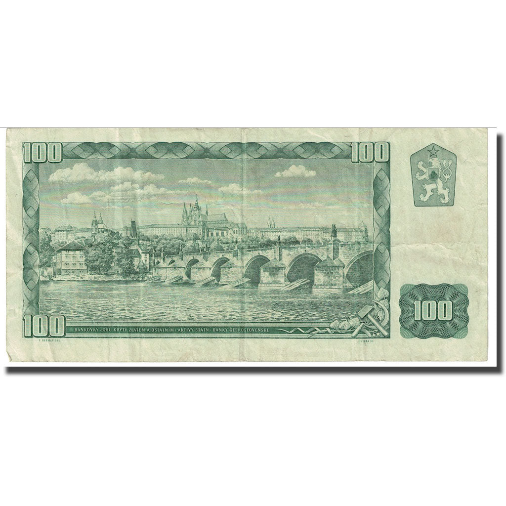 Banknot, Czechosłowacja, 100 Korun, 1961, KM:91c, EF(40-45)