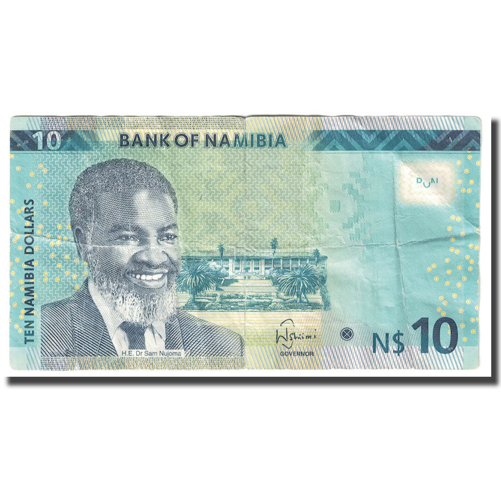 Nota, Namíbia, 10 Namibia dollars, 2015, EF(40-45)