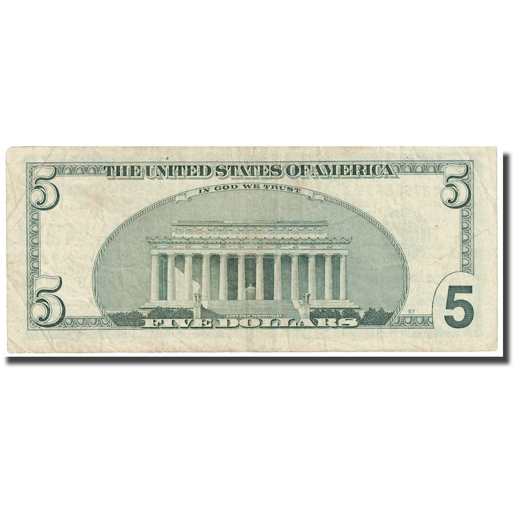Banconote, Stati Uniti, Five Dollars, 1999, KM:4523, BB